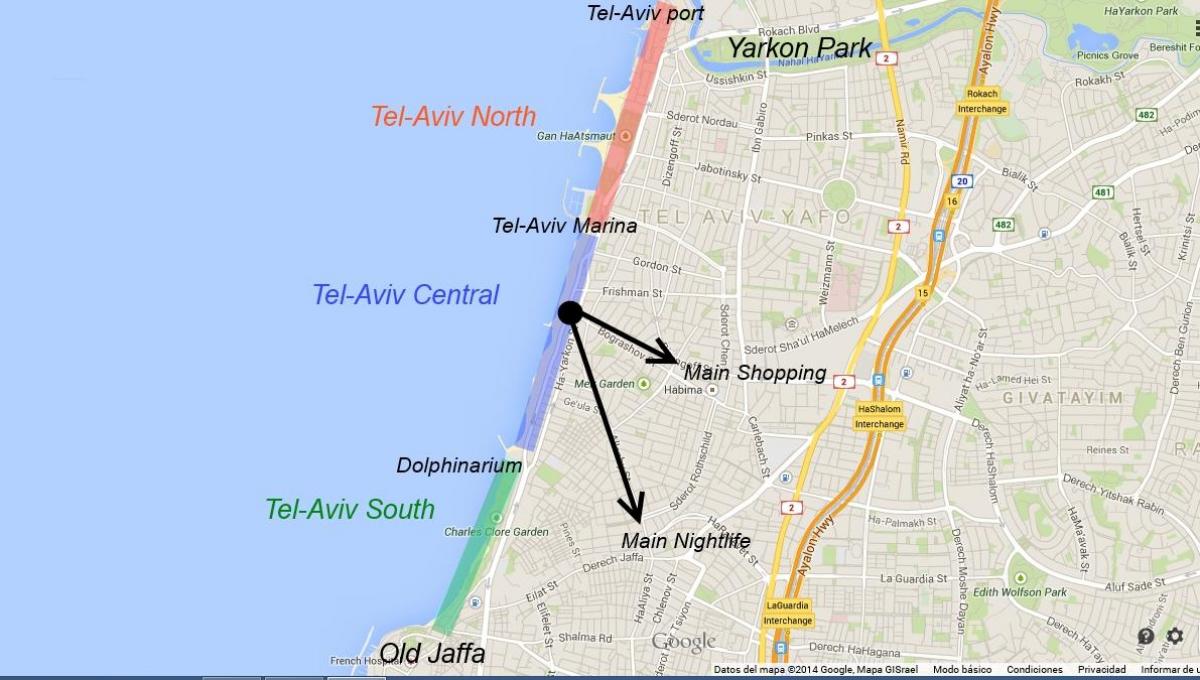 карта Тель-Авіві нічне життя
