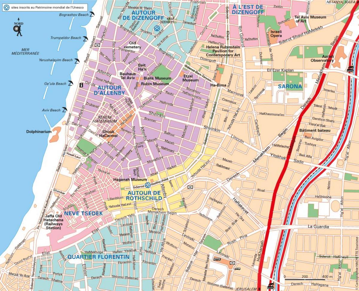карта Тель-Авіва парковка