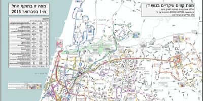 Тель-Авів автобусні маршрути карті