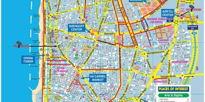 Карта Тель-Авіва на велосипеді
