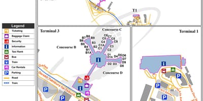 Міжнародний аеропорт Бен-Гуріон карті