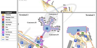 Термінал аеропорту Бен-Гуріон 1 карта